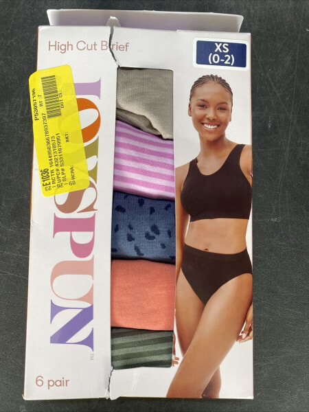 5-Pack Joyspun Panties XS 0-2 Women's Multicolor Stretch Knit Waistband Seamless