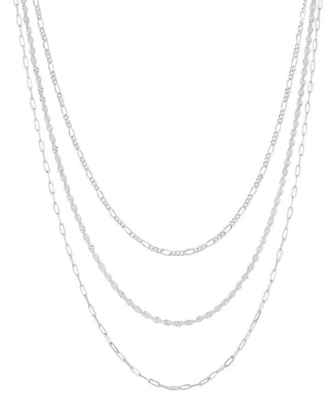 Silver Plated Chain 3Pc. Set