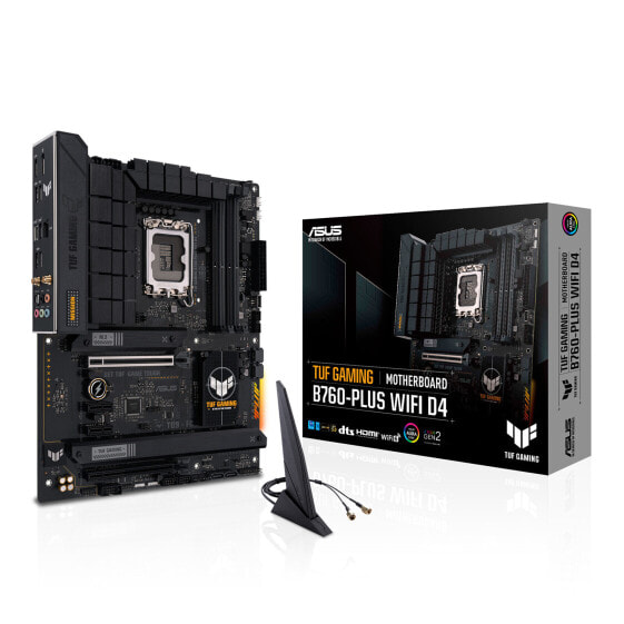 ASUS TUF GAMING B760-PLUS WIFI D4 - Intel - LGA 1700 - Intel® Celeron® - Intel® Core™ i3 - Intel® Core™ i5 - Intel® Core™ i7 - Intel® Core™ i9,... - LGA 1700 - DDR4-SDRAM - 128 GB