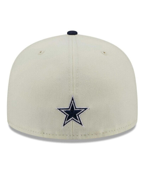 Men's Cream, Navy Dallas Cowboys Originals 59FIFTY Fitted Hat
