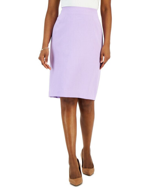 Women's Stretch-Crepe Back-Vent Skimmer Pencil Skirt