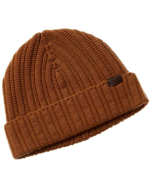 Hickey Freeman Marled Ribbed Cashmere Hat Men's Brown Os