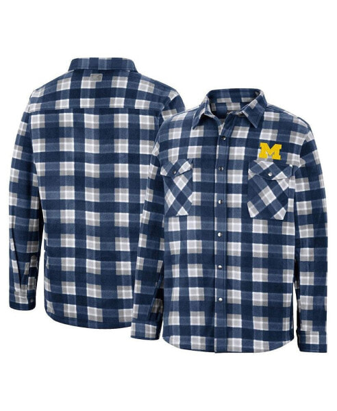 Men's Navy Michigan Wolverines Ellis Full-Snap Jacket