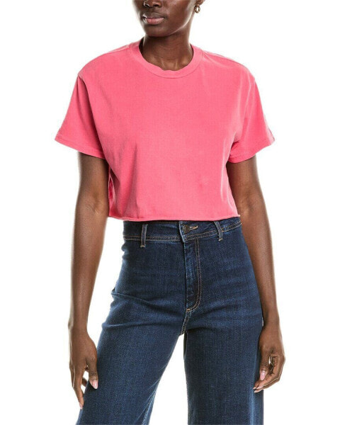 Perfectwhitetee Cropped T-Shirt Women's Pink O/S