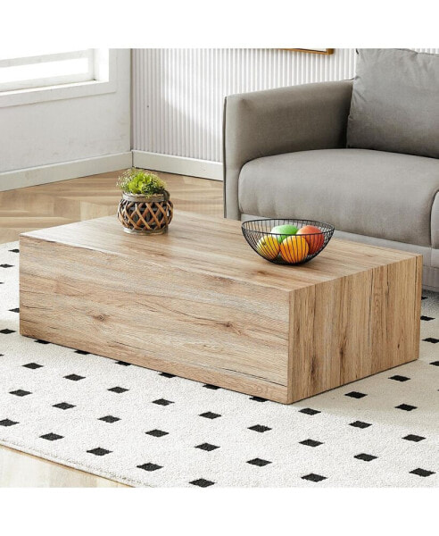 Exquisite MDF Coffee Table with Wood Grain Patterns and Easy Assembly