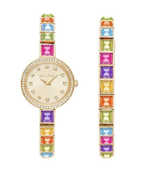 Women's Quartz Gold-Tone Alloy Watch 26mm Gift Set