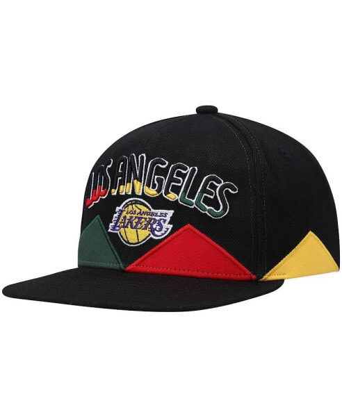 Men's Black Los Angeles Lakers Black History Month Snapback Hat
