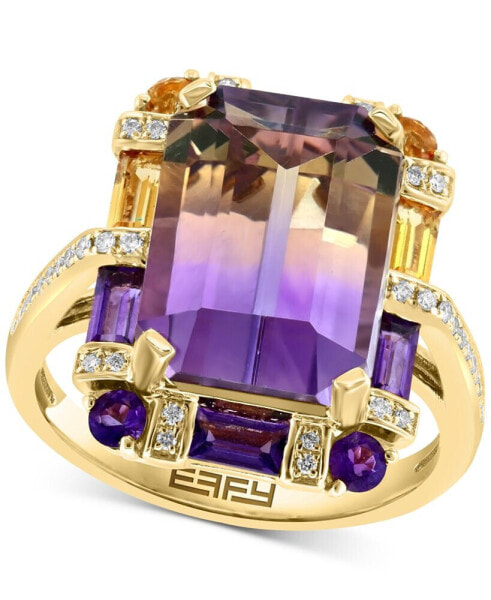 EFFY® Multi-Gemstone (7-3/4 ct. t.w.) & Diamond (1/8 ct. t.w.) Ring in 14k Gold