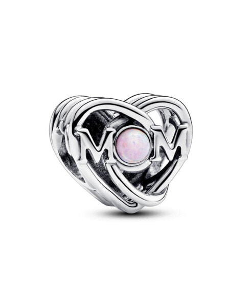 Openwork M0M Heart Charm