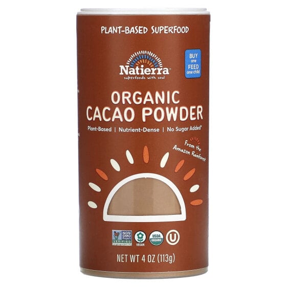 Organic Cacao Powder Shaker, 4 oz (113 g)