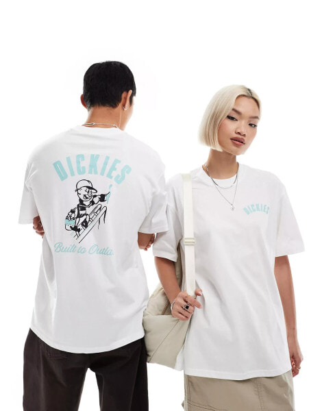 Dickies – Mclean – Kurzärmliges T-Shirt in Weiß mit Rückenprint, exklusiv bei ASOS