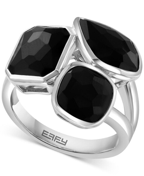 EFFY® Onyx Triple Stone Statement Ring in Sterling Silver