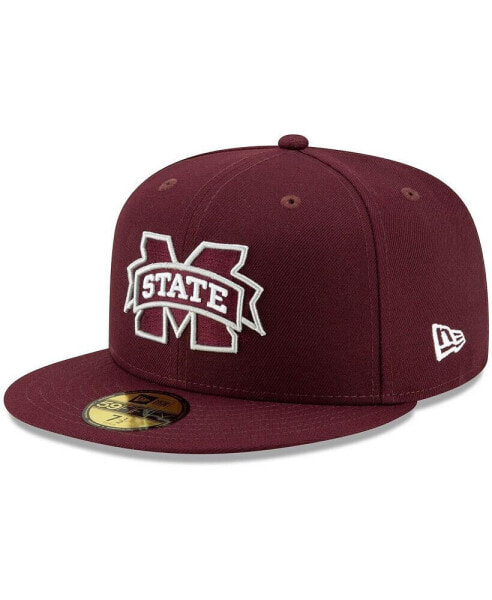Men's Maroon Mississippi State Bulldogs Logo Basic 59FIFTY Fitted Hat