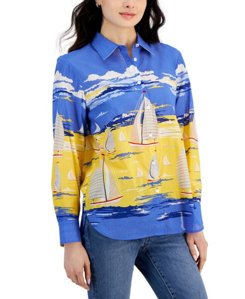 Women's Sail Day Cotton Long-Sleeve Shirt