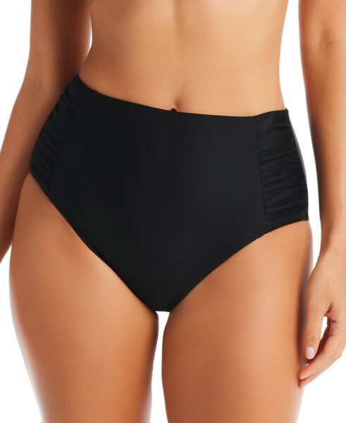 Shirred High-Rise Bikini Bottoms, Created for Macy's