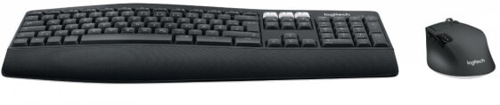 Logitech MK850 Performance Wireless Keyboard and Mouse Combo - Full-size (100%) - Wireless - RF Wireless + Bluetooth - QWERTZ - Black - Mouse included