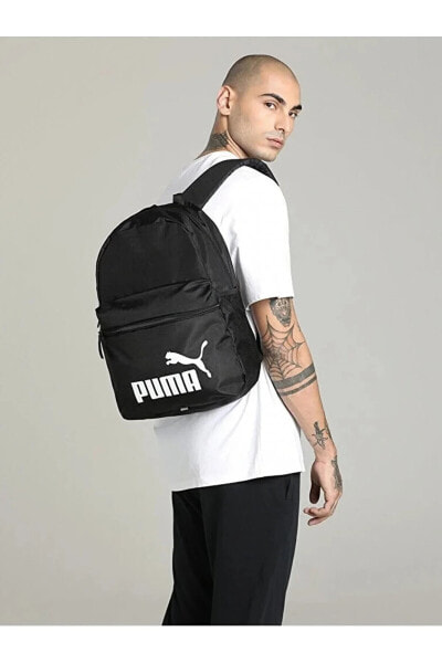 Рюкзак PUMA Phase Backpack Black Sports Daily Backpack.
