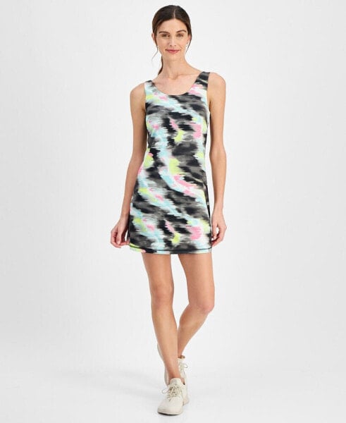 Women's Shibori Wave Printed Performance Dress, Created for Macy's