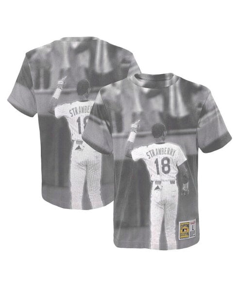 Big Boys Darryl Strawberry White New York Mets Sublimated Player T-shirt