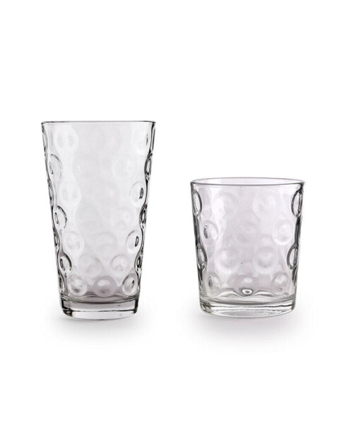 Double Circle Entertaining Glasses, Set of 16