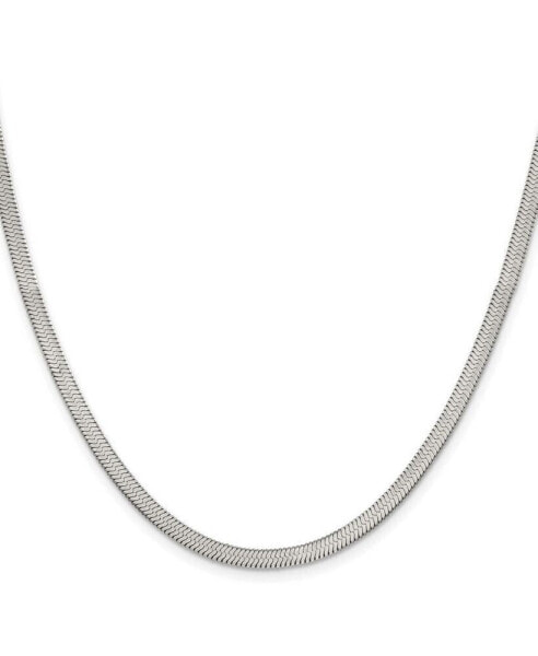 Stainless Steel 3.90mm Herringbone Chain Necklace