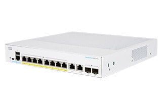 Cisco CBS350-8FP-E-2G-EU - Managed - L2/L3 - Gigabit Ethernet (10/100/1000) - Rack mounting