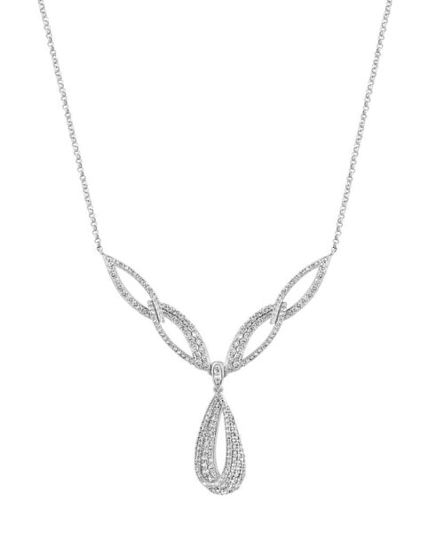 EFFY® Diamond Teardrop Fancy 17" Collar Necklace (2-1/5 ct. t.w.) in 14k White Gold