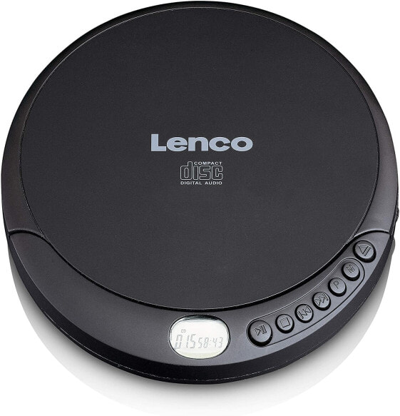 Lenco CD-010 - Portable CD player Walkman - Diskman - CD Walkman - with headphones and micro USB charging cable - black