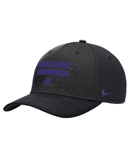 Men's Black TCU Horned Frogs 2024 Sideline Rise Performance Adjustable Hat