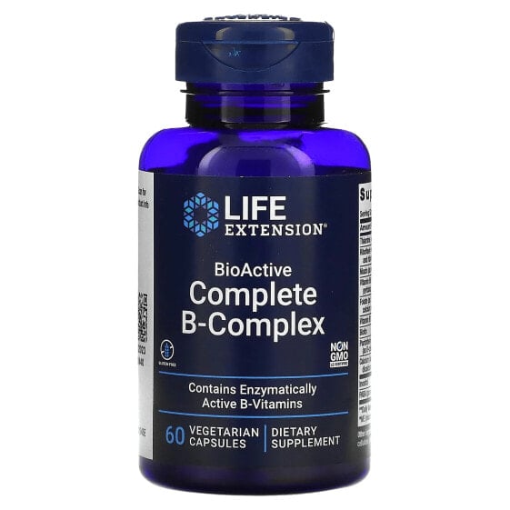 Витамины группы B Life Extension BioActive Complete B-Complex, 60 капсул