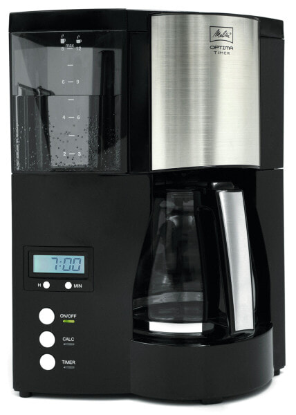 MELITTA Optima Timer - Drip coffee maker - 1 L - Ground coffee - 850 W - Black