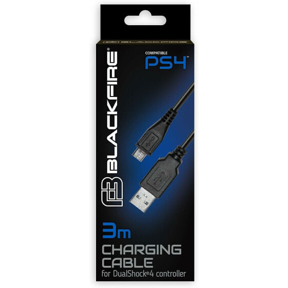 Универсальный кабель USB-MicroUSB Blackfire PS4 Чёрный