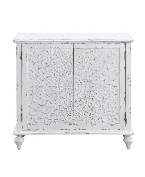 Daray Console Table in Antique White Finish