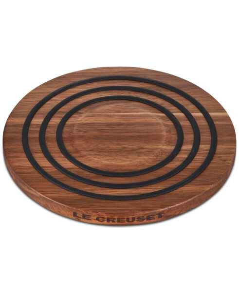 8" Magnetic Heat Resistant Acacia Wood Trivet