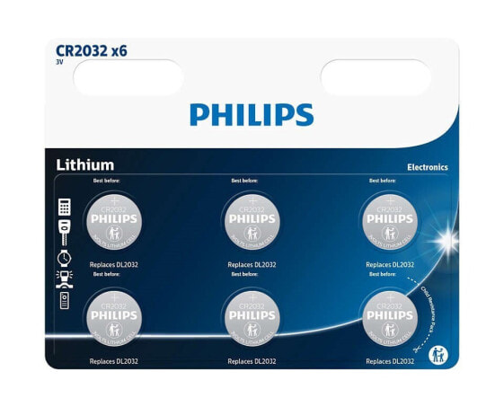 PHILIPS Cr2032 Lithium Batteries 3v Pack 3