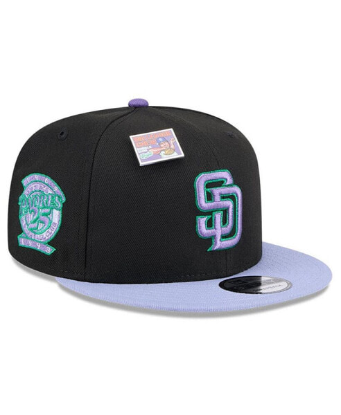 Men's Black/Purple San Diego Padres Grape Big League Chew Flavor Pack 9FIFTY Snapback Hat