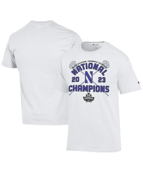 White Northwestern Wildcats 2023 NCAA Women's Lacrosse National Champions Locker Room T-shirt