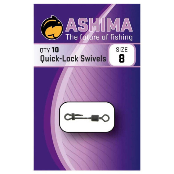 ASHIMA FISHING Quick Lock Swivels 10 Units