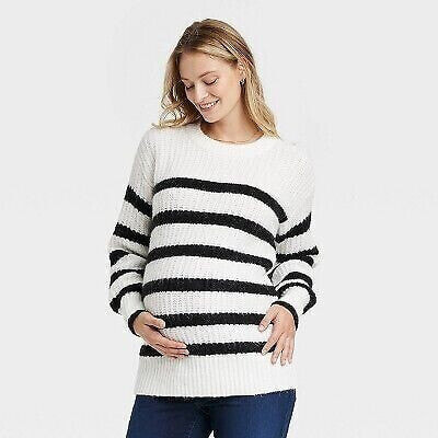 Cozy Statement Crew Neck Maternity Sweater - Isabel Maternity by Ingrid &