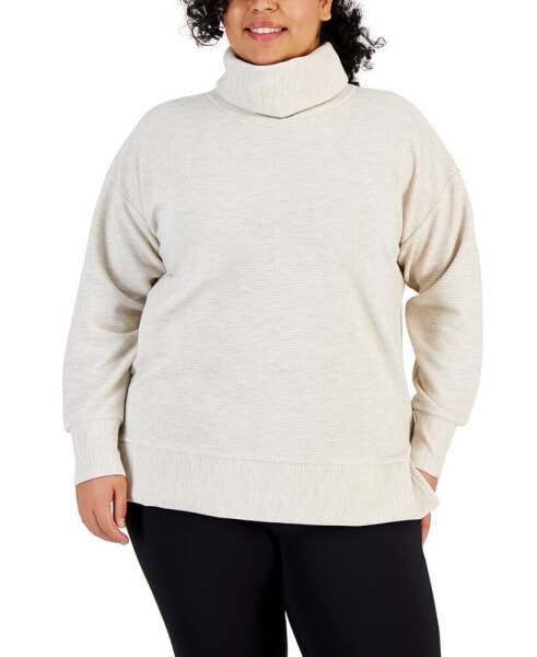 Plus Size Ottoman Cowlneck Top