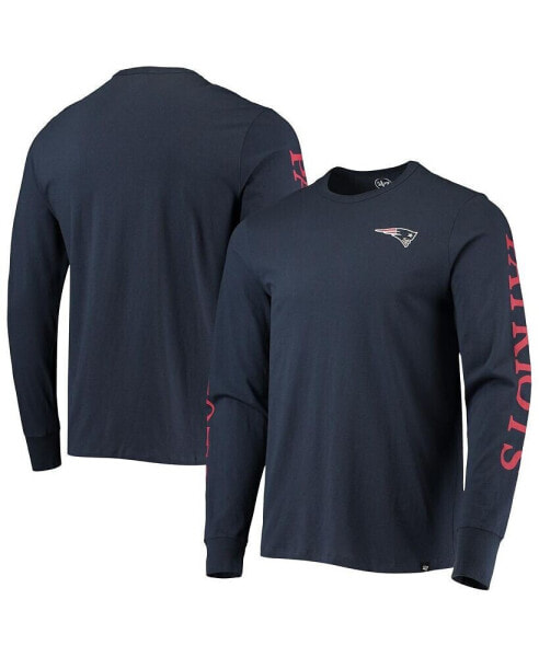 Men's Navy New England Patriots Franklin Long Sleeve T-shirt