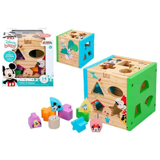 Детский набор Деревянные кубики Микки и Минни Disney WOOMAX 14 штук