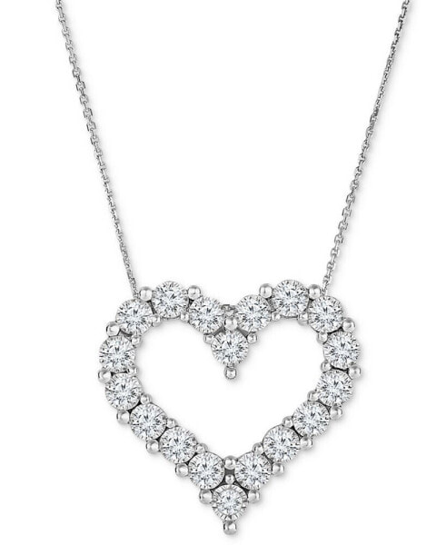 TruMiracle diamond Heart Pendant Necklace (1/2 ct. t.w.) in 10k White Gold