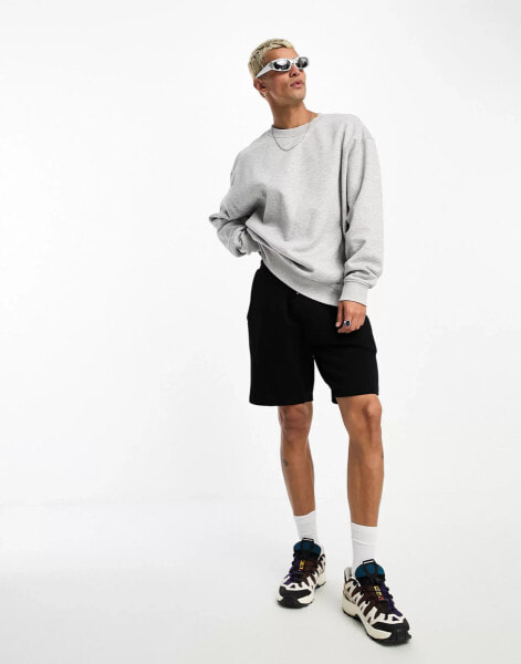 Weekday oversized sweatshirt in grey melange