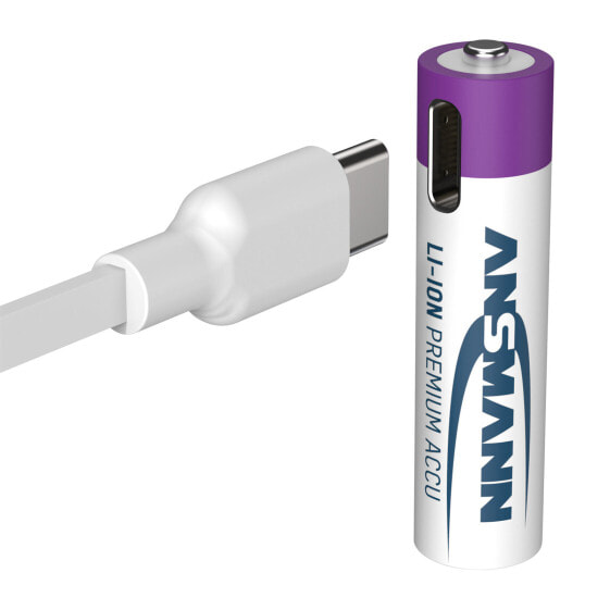 Аккумулятор перезаряжаемый Ansmann Energy Micro AAA LR03 USB-C Li-Ion 500 mAh 1.5 V 4 St.