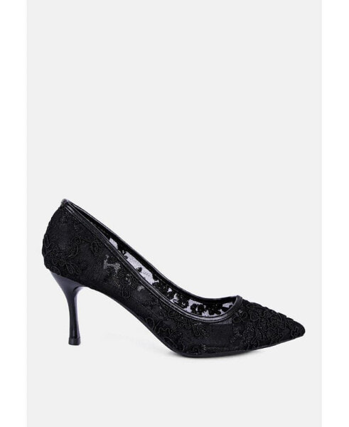 Reunion Lace Mid Heel Pumps