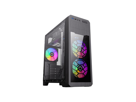 Gamemax G563 Black Steel ATX Tower USB3.0 Computer Case w/ 3 x Autoflow Rainbow