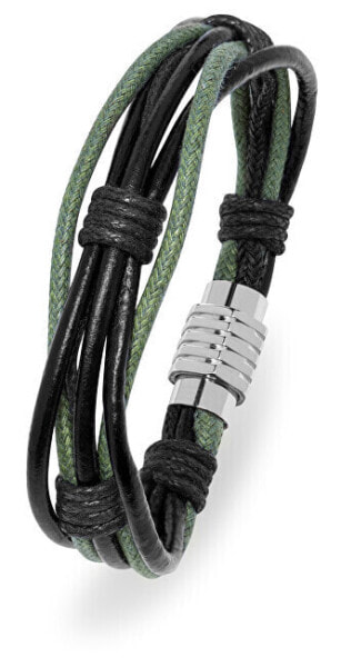 Black and green men´s bracelet