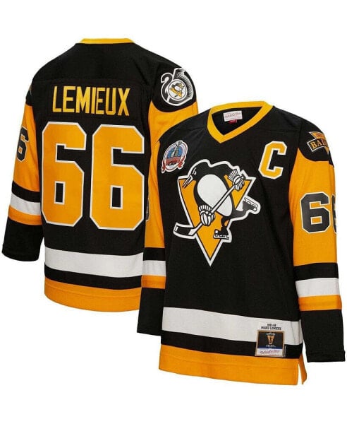 Men's Mario Lemieux Black Pittsburgh Penguins 1991 Blue Line Player Jersey