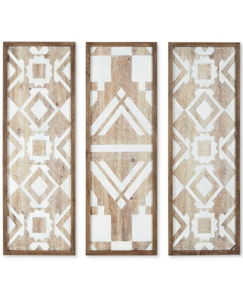 Madison Park Mandal Wood Wall Decor, Set of 3